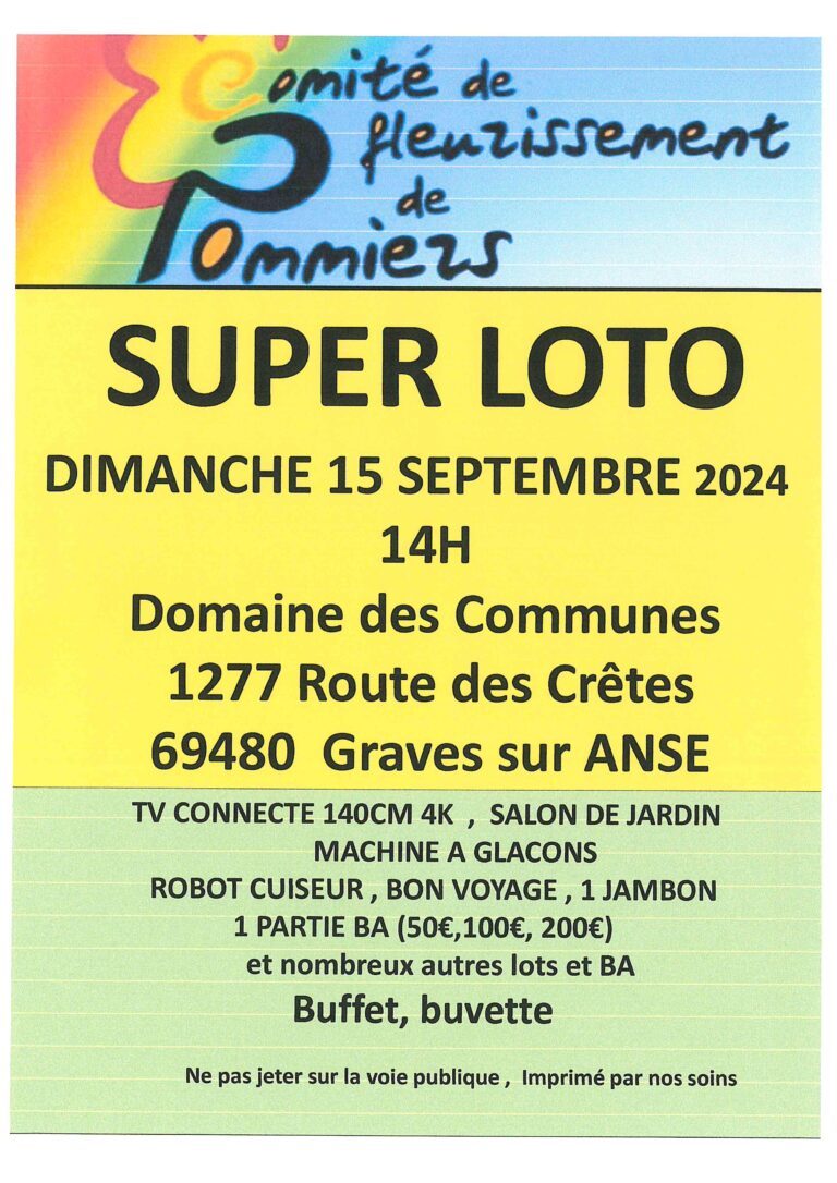 SUPER LOTO du 15 09 24